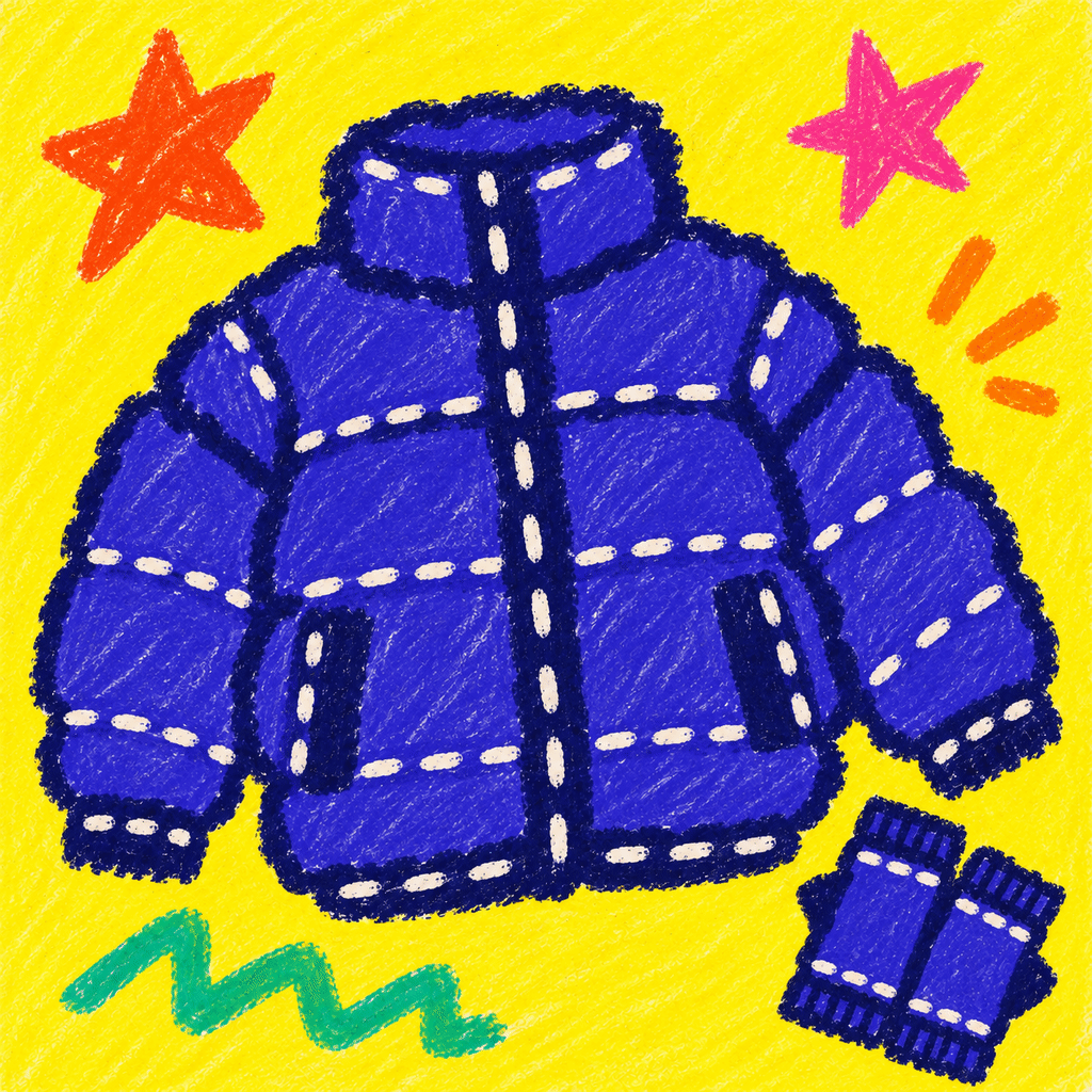 SHINYAKOZUKA × NANGA SHINYAKOZUKA、ブランド初のNANGAコラボを発売　手縫い風ステッチのダウンジャケットとリストゲーターの掲載イメージ